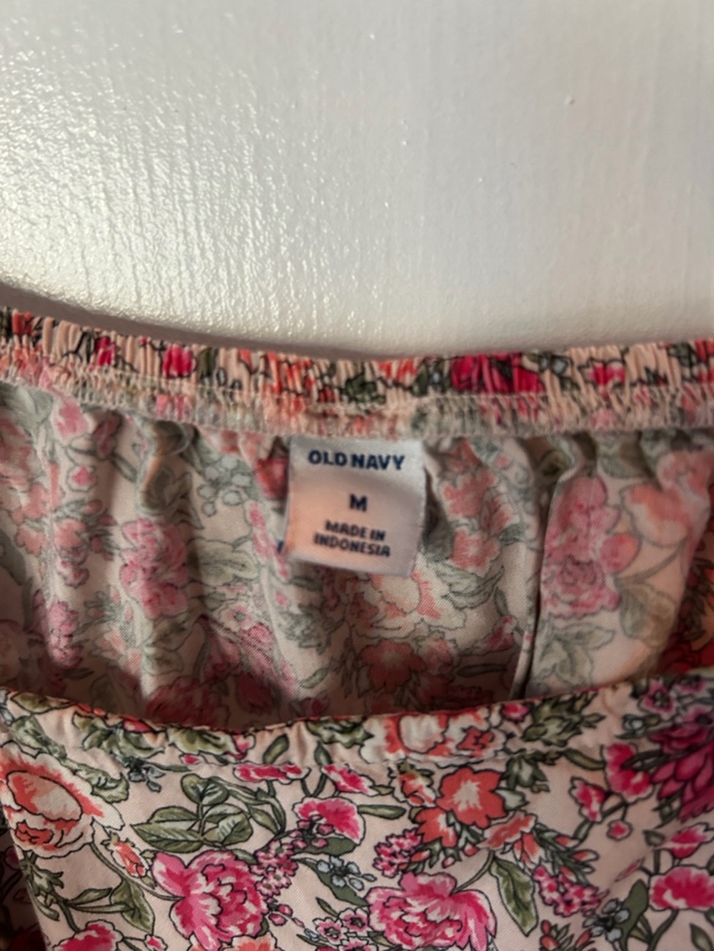 Old Navy Pink and Green Floral Summer Dress - Picture 2 of 3